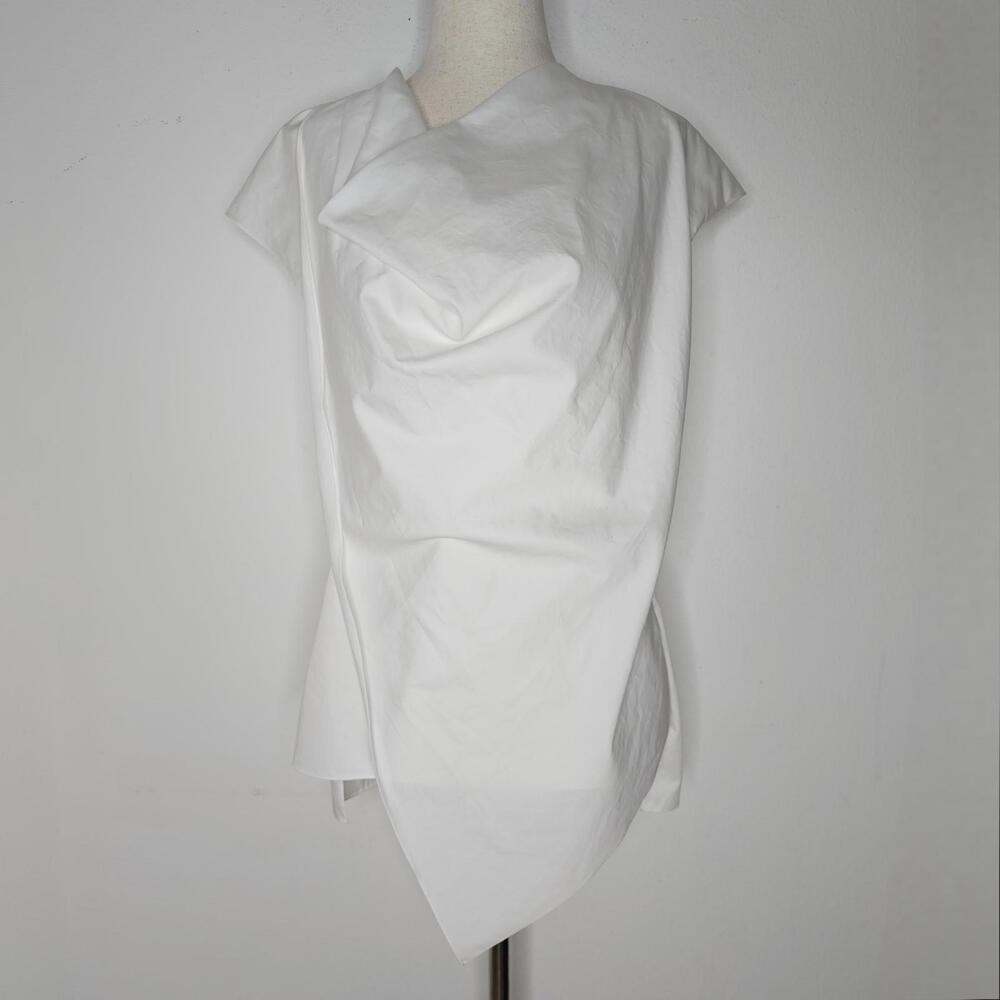 NWT Adam Lippes Women's White Sleeveless Blouse Size 0